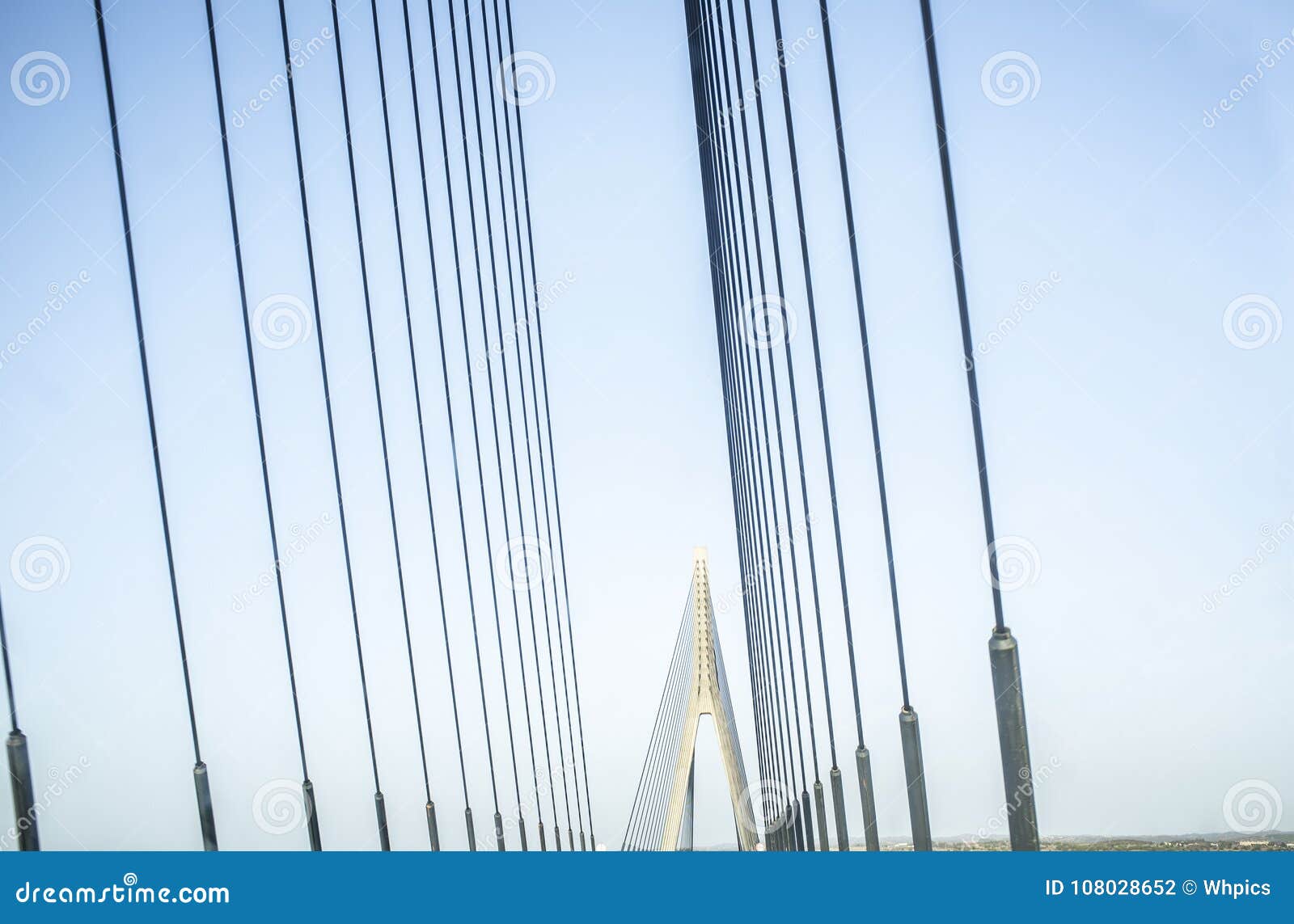 driving car along the guadiana international bridge